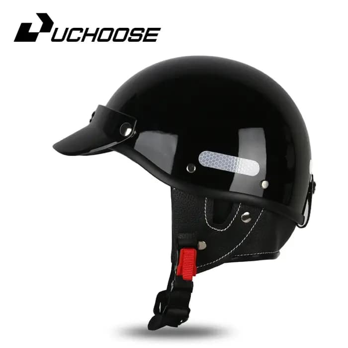 Casque de moto vintage Demi-casque Cruiser pour hommes