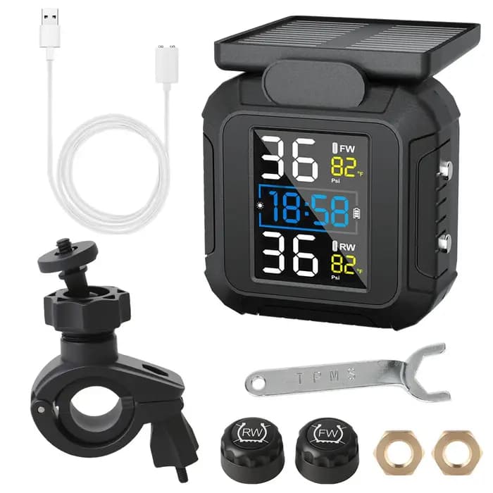 Avec horloge moto TPMS 2 capteurs de pneus système de surveillance de la pression