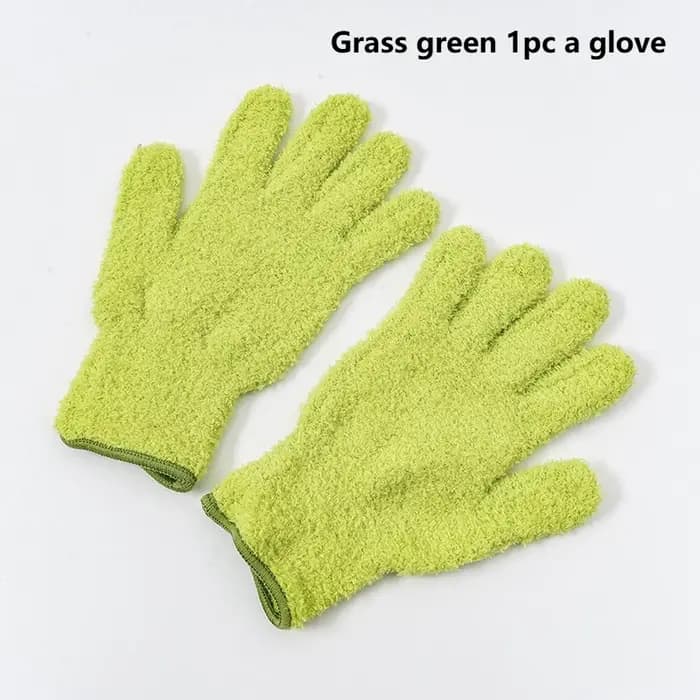 1 paire de gants de dépoussiérage en microfibre