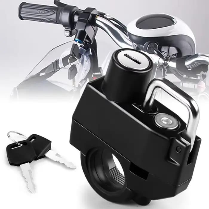 Serrure de casque antivol, dispositif de verrouillage, antirouille, fabrication soignée, taille comp