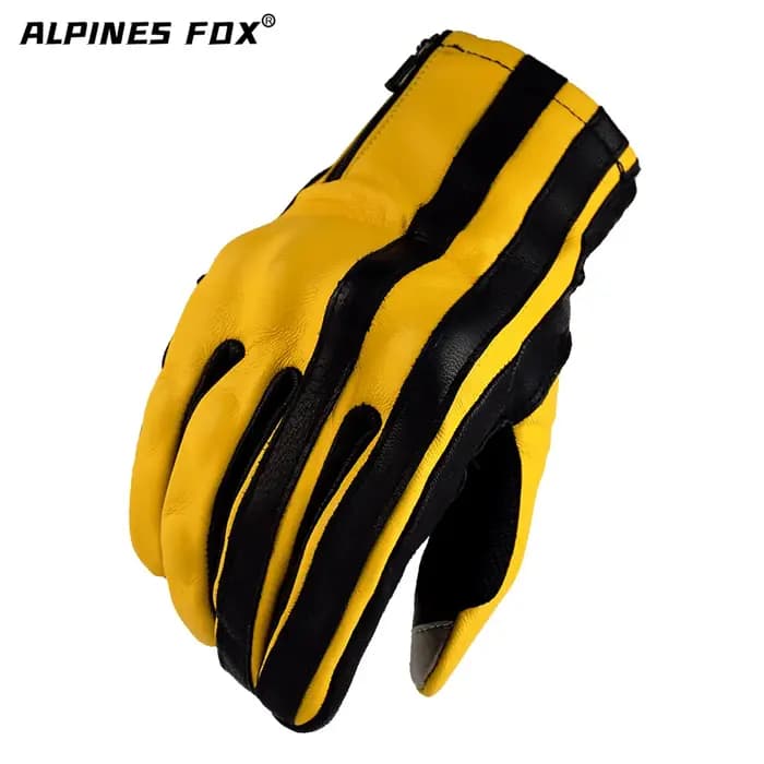 Gants de moto en cuir Vintage