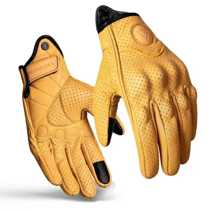 Gants de moto en cuir pour hommes et femmes, résistants à l'usure, compatibles écran tactile, antidé