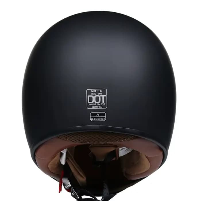 Thompson-Casque de moto intégral vintage, casque rétro Chopper