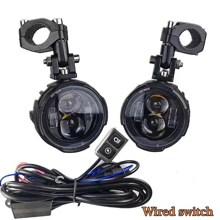Phares antibrouillard LED pour moto, budgétaire de conduite auxiliaire, lampe de sauna, clignotant d