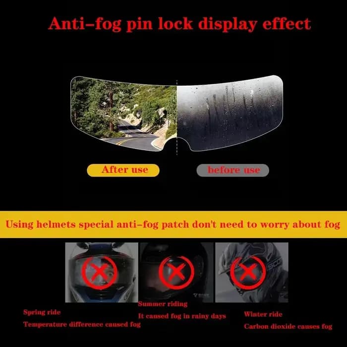 Film Anti-buée pour visière de casque, pour HJC C70 FG-17 FG-ST IS-17 HJ-20M