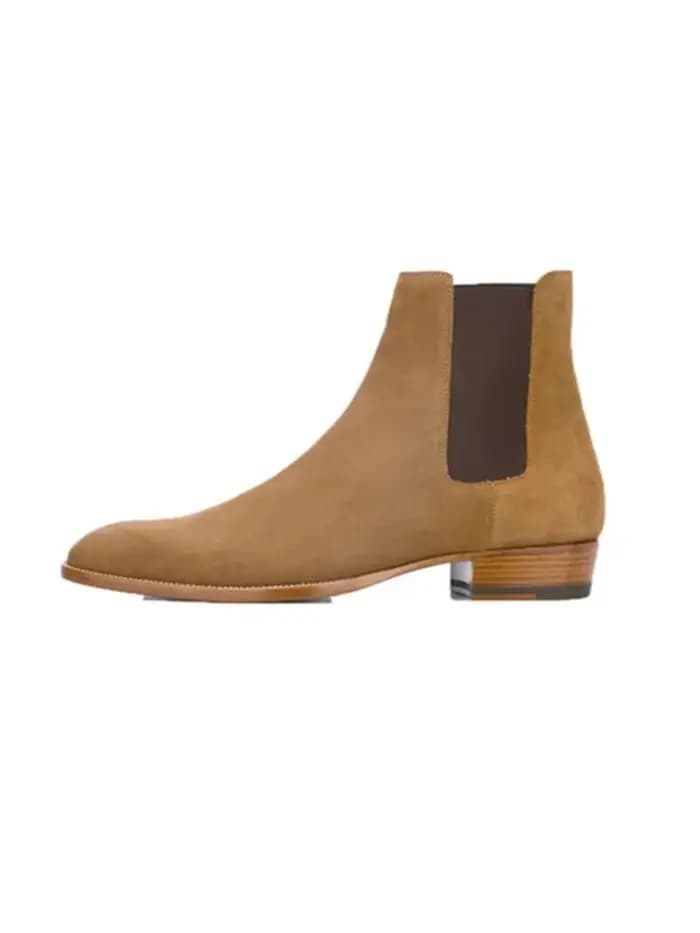 Nouveauté bottes en cuir Nubuck hommes haut tendance rétro Punk