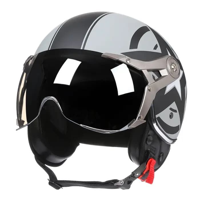 3/4 Casque De Moto visage ouvert ECE DOT approuvé hommes femmes rétro Chopper Vintage