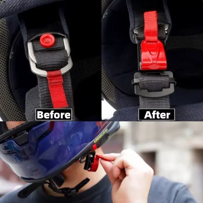 Clip de mentonnière Flexible-boucles de casque de moto