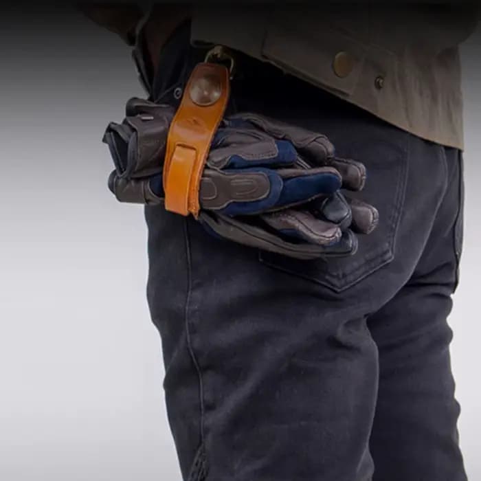 Uglybros – gants de moto rétro en cuir véritable, boucle pour Harley, clip de liaison, porte-clés, 3