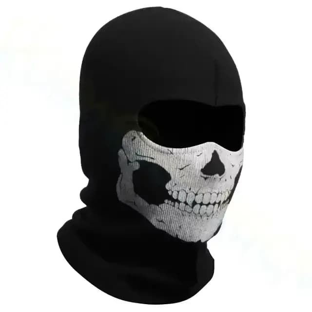 Cagoule de moto masque complet imprimé crâne