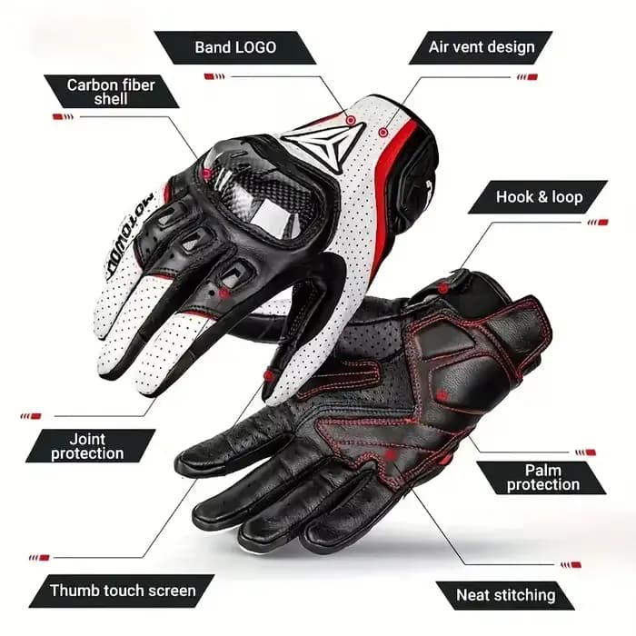 Moto DirtBike Sim Racing hommes gants en cuir femmes respirant