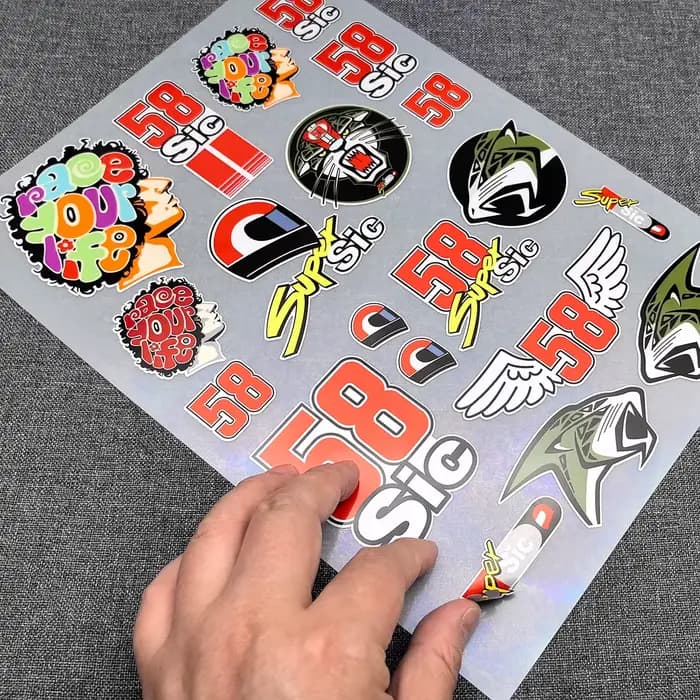 Ensemble d'autocollants M-Marco Simoncelli 58 Super Sic