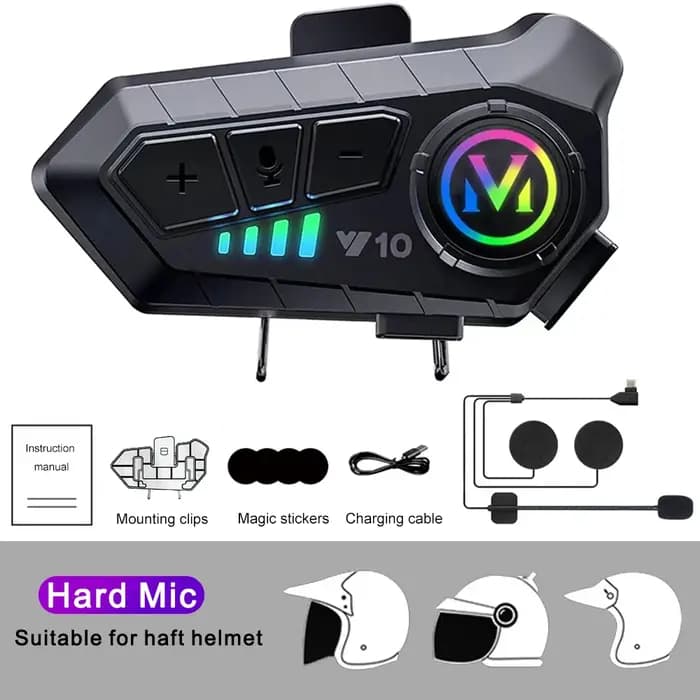 Casque de moto sans fil Bluetooth 5.3