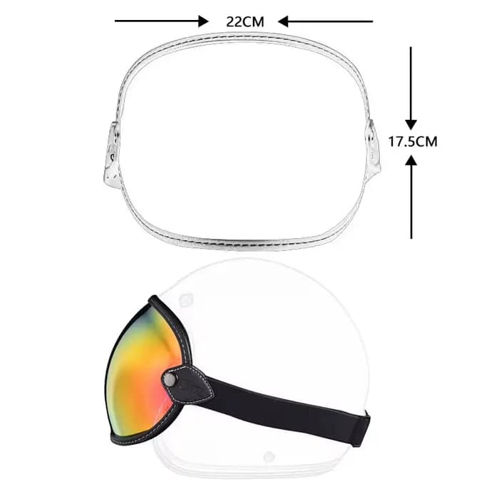 Casque de Moto Rétro avec Lunettes