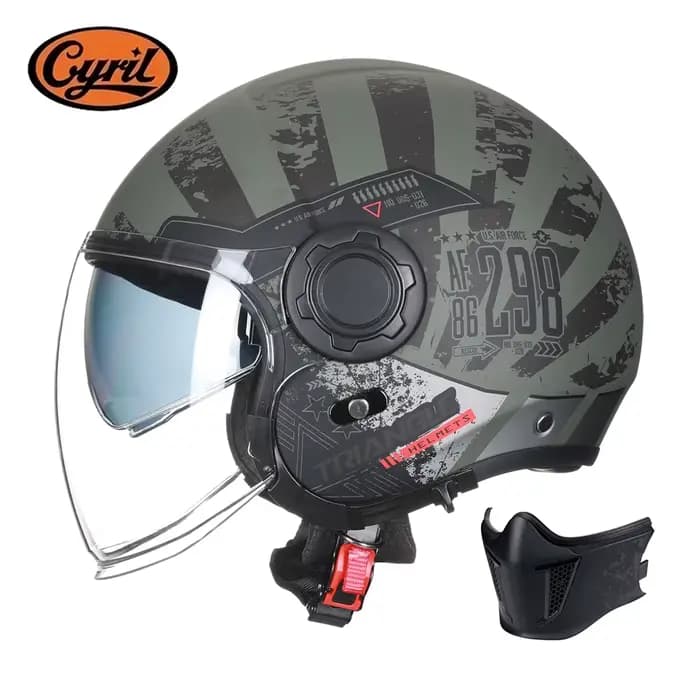 Casque de moto modulaire à double visière