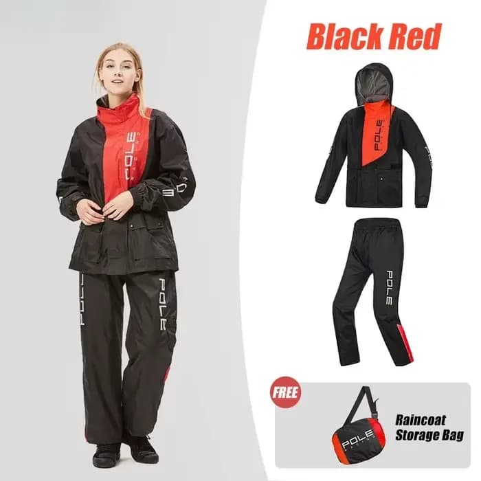 Ensemble de pluie pour moto respirant, imperméable et réfléchissant – Veste et pantalon de pluie rés