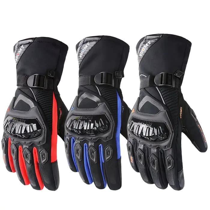 Gants de Moto chauds d'hiver coupe-vent imperméables Guantes