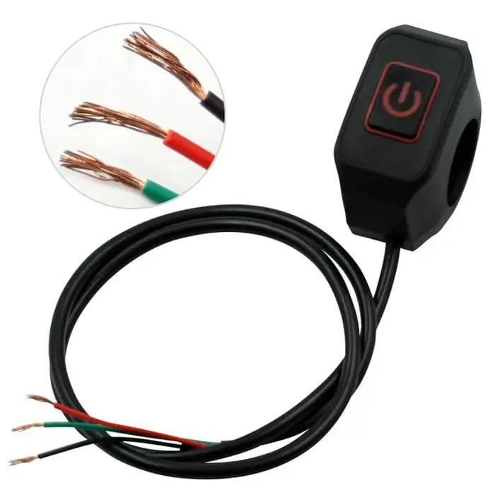 Bouton étanche pour interrupteur modifié pour moto, avec lumière LED, klaxon de phare, bouton marche/arrêt, accessoires de montage sur guidon