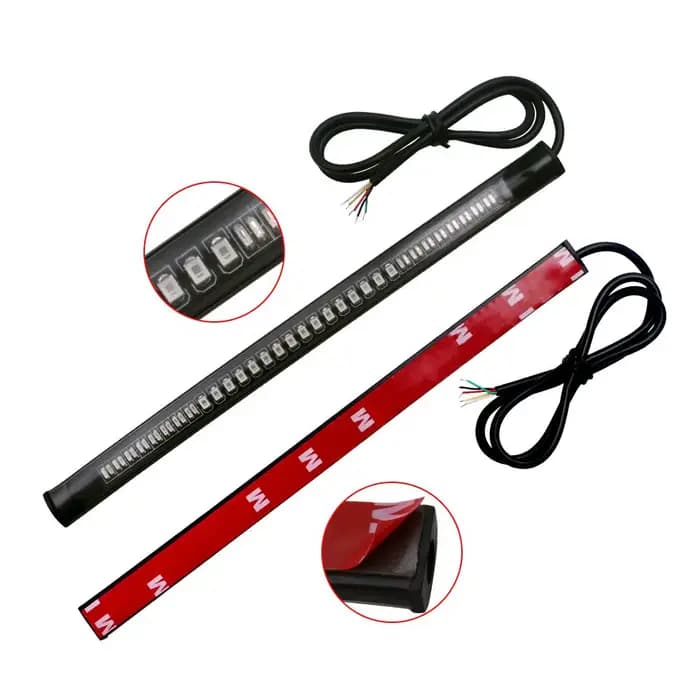 Flexible 48 LED moto barre lumineuse bande frein arrière pour moto Scout lumières lumière pour moto