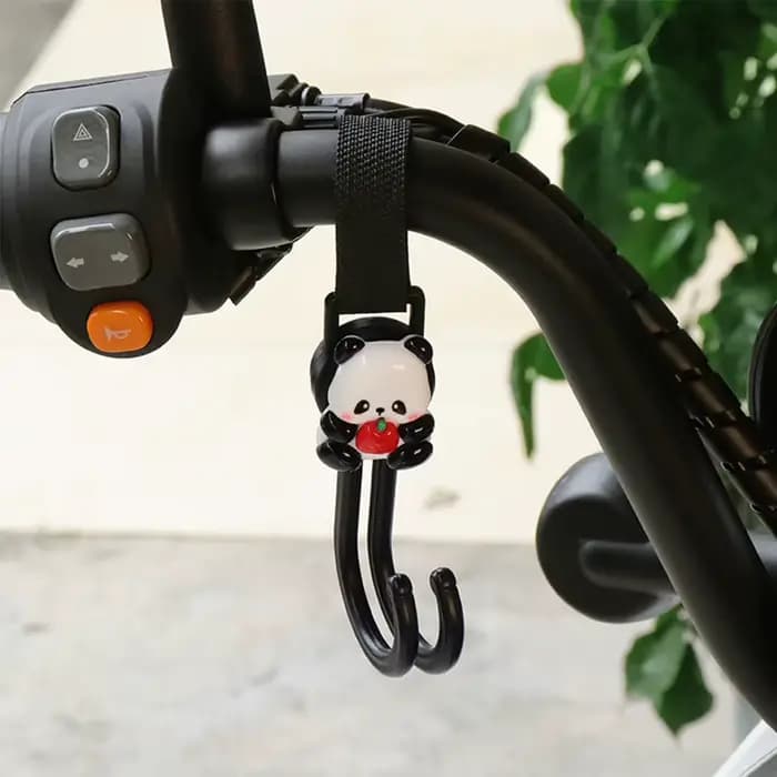 Barre à Main avec Double Crochets pour Moto et Vélo Électrique, Crochet de Rangement pour Casque, Sa