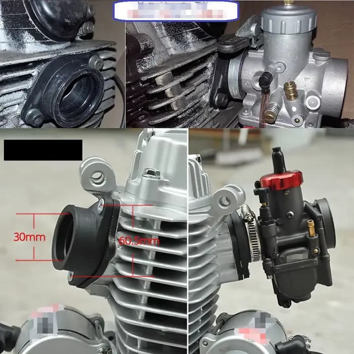 ZSDTRP adaptateur de carburateur de moto tuyau d'admission en caoutchouc adapté pour KEIHIN MIKUNI K