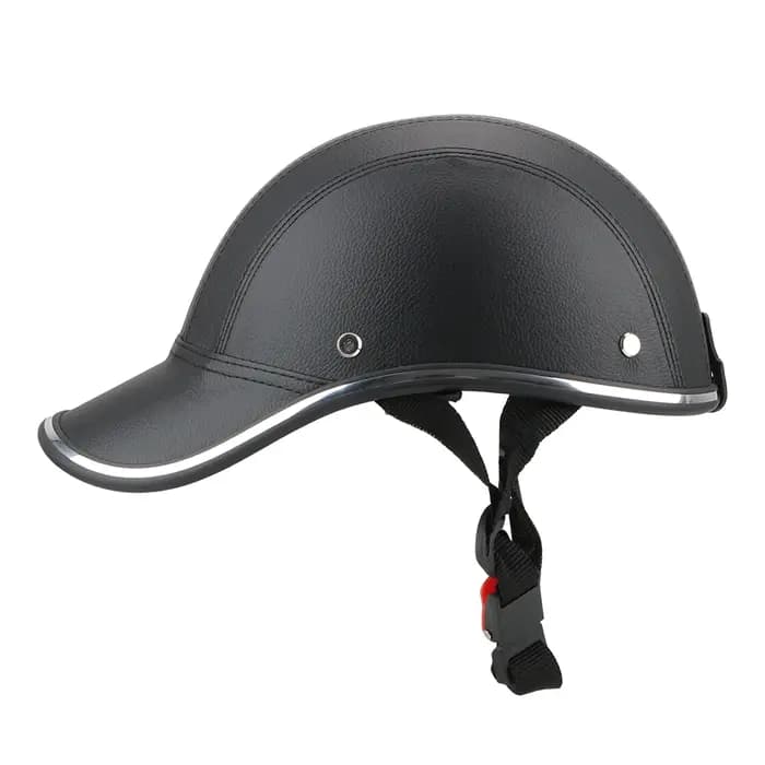 LEEPEE pour café Racer Chopper Scooter sécurité casque demi visage Vintage casquette d'été moto