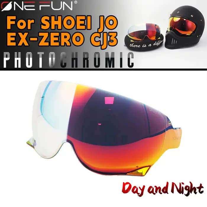 Visière de casque de remplacement pour SHOEI JO EX-ZERO CJ3, Anti-buée électrochromique et Aurora, Protection UV, utilisation jour et nuit