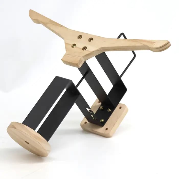 Support mural en bois pour casque et casquette de moto avec fixation murale en acier inoxydable pour le rangement de