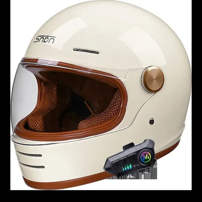 Casque de moto rétro avec certification DOT