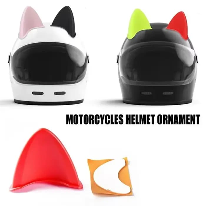 Casque de Moto Électrique avec Oreilles de Chat Mignon