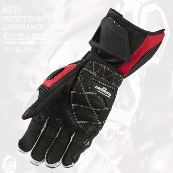 Gants de moto coupe-vent en cuir pour hommes