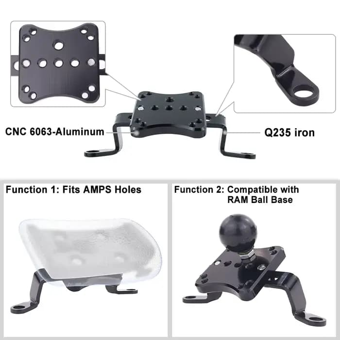 Plaque de navigation GPS pour téléphone, support de barre de support rapide, Hurbike pour BMW S1000R