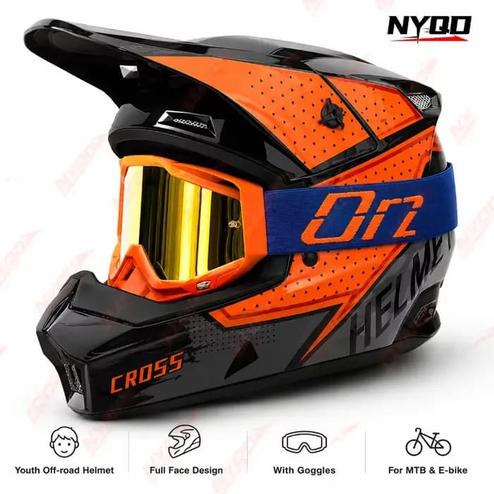 Casque de moto tout-terrain Orz pour scooter électrique