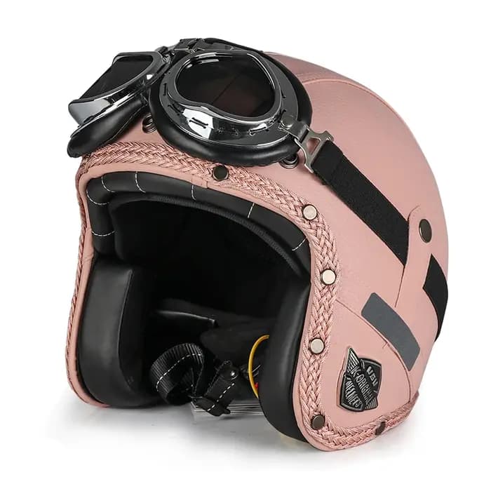 Casque de moto rétro amovible Masque Cruiser 3/4