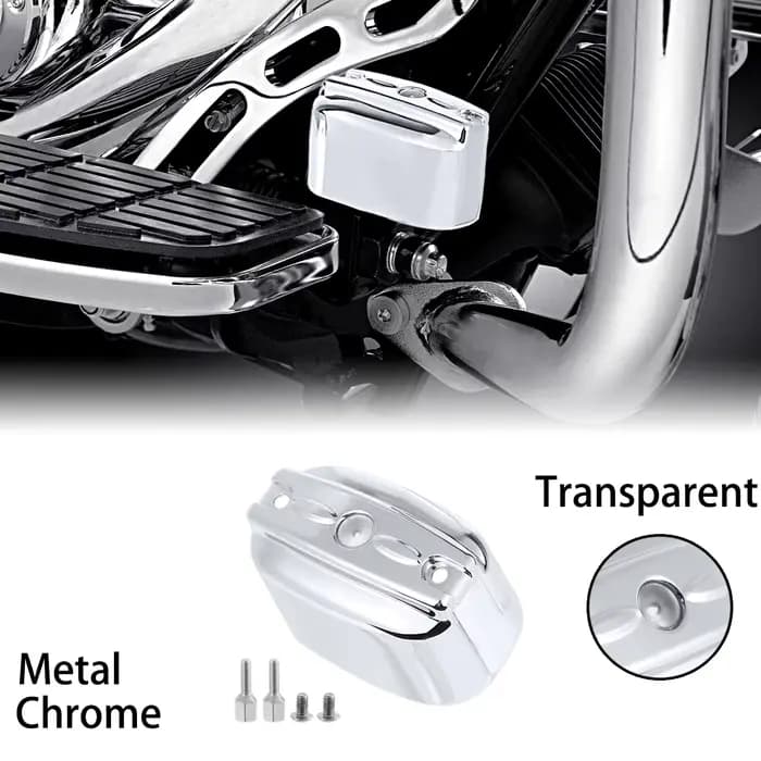 Couvercle de maître-cylindre de frein arrière en aluminium chromé, pour Harley Heritage Softail Fatb