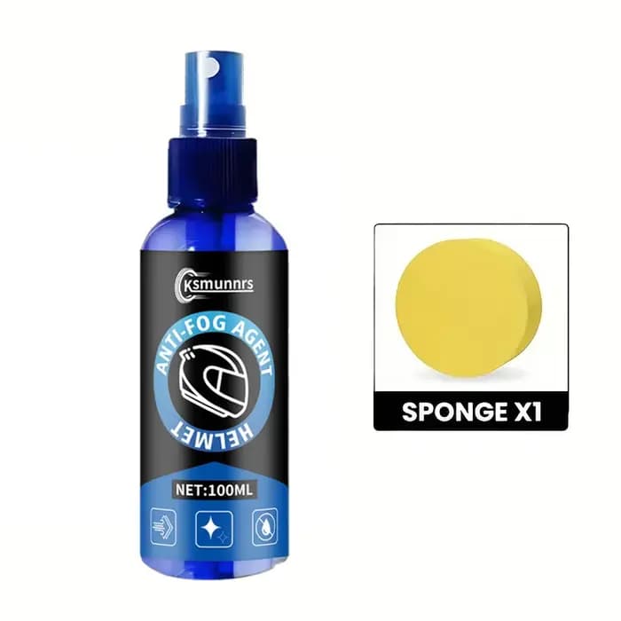 Spray anti-buée pour casque de moto - Solution anti-pluie