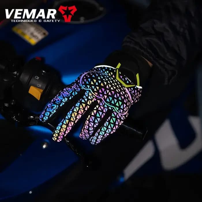 Gants de moto VEMAR pour homme et femme, automne-hiver, chauds, épais, imperméables, antidérapants, anti-chute, pour la course et la conduite à moto
