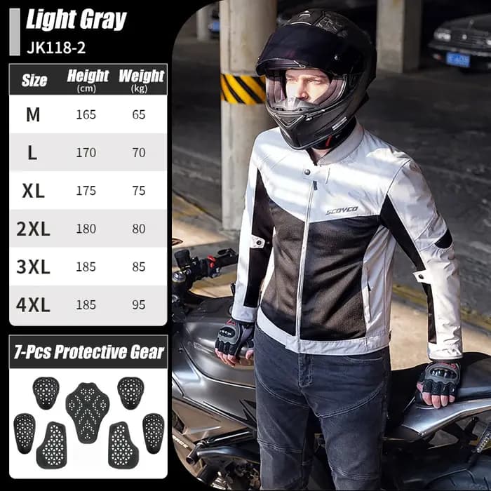 Veste de moto SCOYCO, veste de moto en maille respirante pour l'été