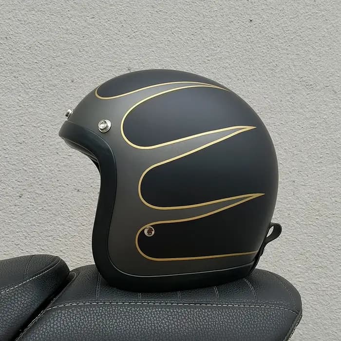 Casque de moto vintage TT&COCASCOS Cafe Racer 3/4 500TX, casque de moto léger pour scooter, capacete