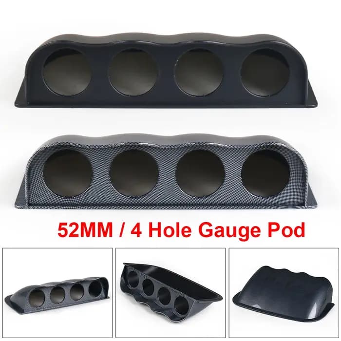 Tableau de bord universel de course, 2 pouces, 52MM, 4 trous, support de jauge Quad, Pod ABS, tablea