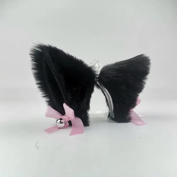 Décoration de casque de moto avec oreilles de chat, autocollants en peluche mignons, décoration de c