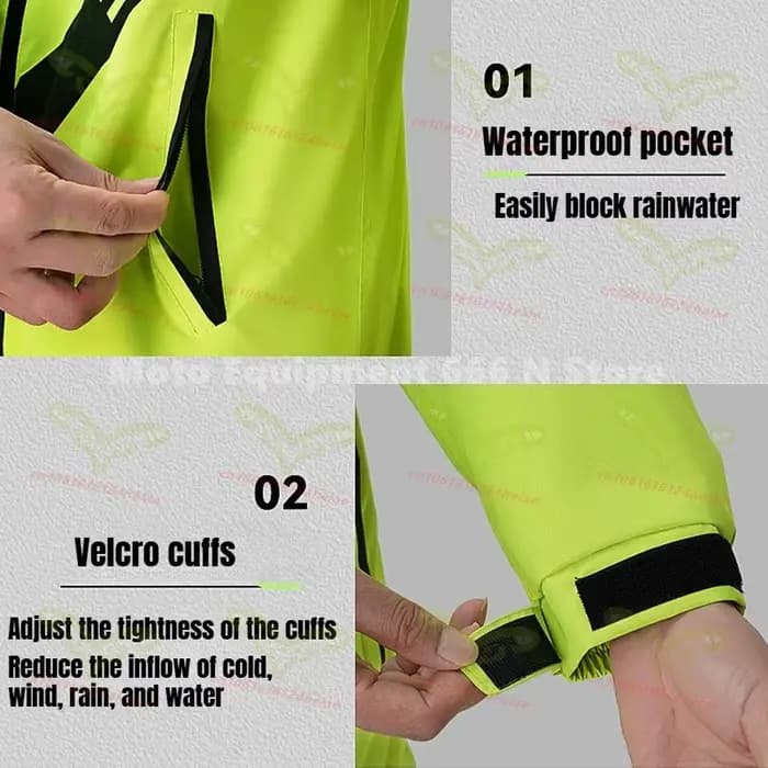Ensemble imperméable moto homme/femme – Combinaison intégrale anti-orage avec pantalon de pluie