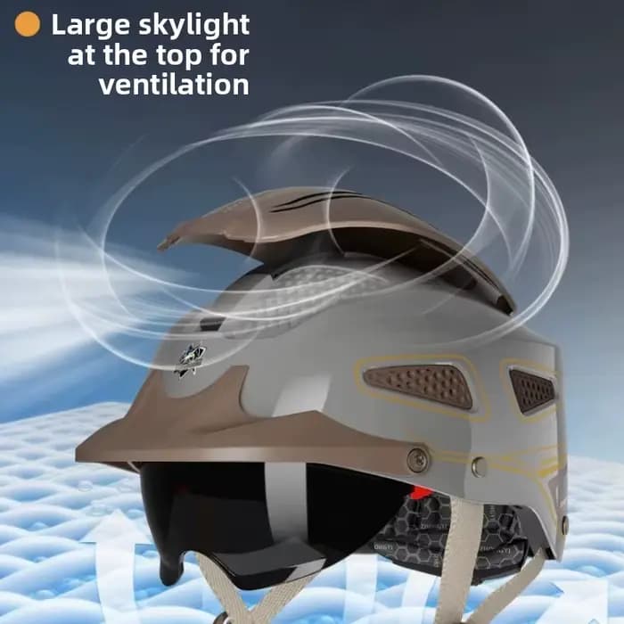 Casque de moto électrique respirant