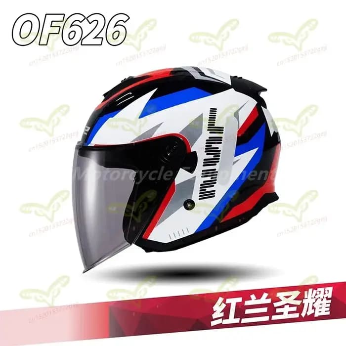 Casque moto demi-coque LS2 OF626 à double visière, toutes saisons, pour vélo électrique, course tout-terrain, casque de vélo électrique