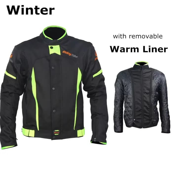 Veste de moto d'hiver manteau d'armure d'équitation imperméable de moto avec 5 pièces de coussinets