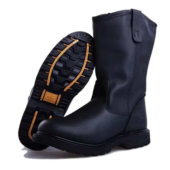 Pf Cow – bottes de moto en cuir véritable pour hommes et femmes