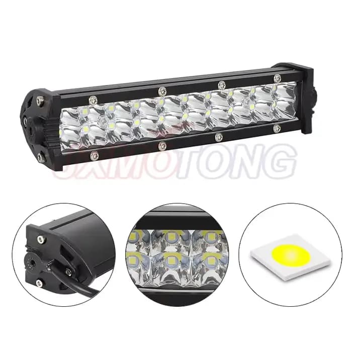 Kit de phares de barre lumineuse LED pour motos, avec supports de montage et interrupteur, pour guid