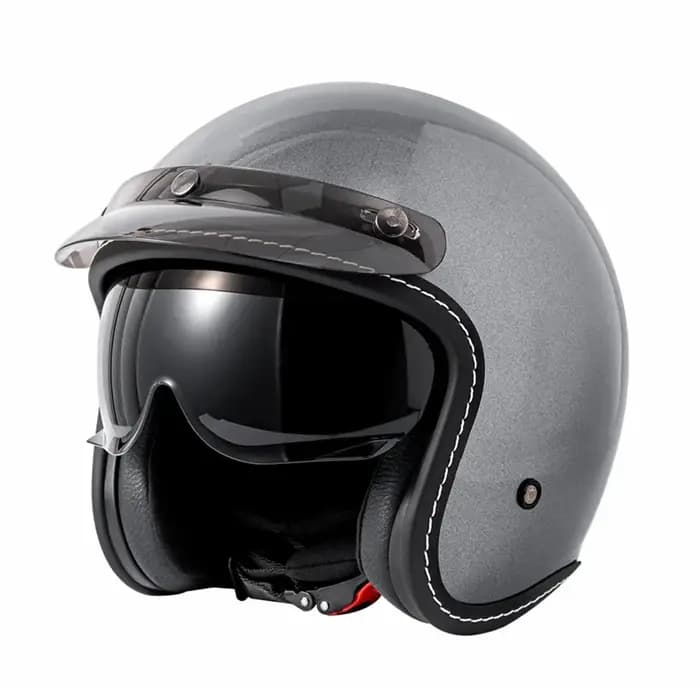 Casque de moto de croisière rétro unisexe