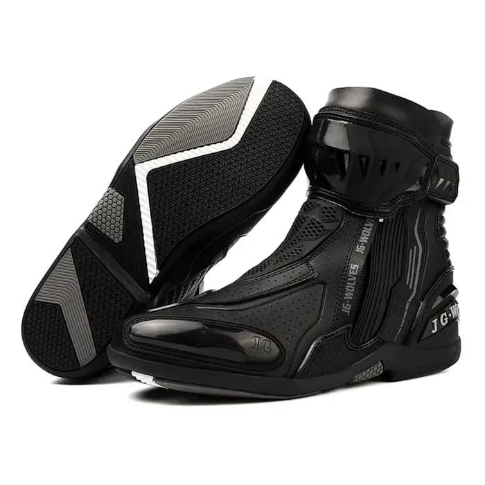 Bottes de moto pour hommes, chaussures de course respirantes, antidérapantes, protection TPU, bottes