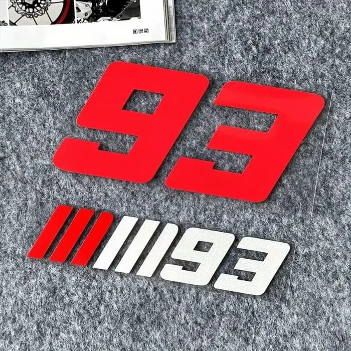 2 pièces/ensemble de No. Autocollant personnalisé pour casque de moto